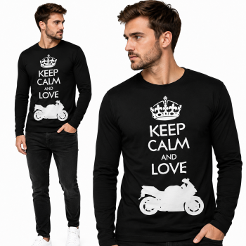LONGSLEEVE M8 KEEP CALM & LOVE MOTO